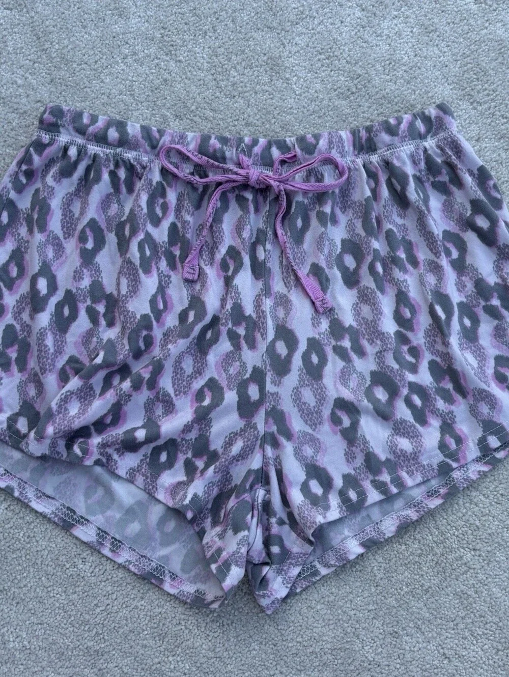 Thalia Sodi Women’s Pink And Grey Cheetah Leopard Pajama Shorts